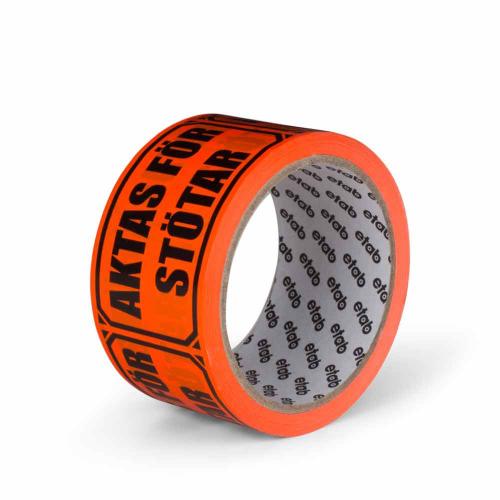 Signaltejp Aktas för stötar 50 mm x 33 m fluor orange 6 rl/fp