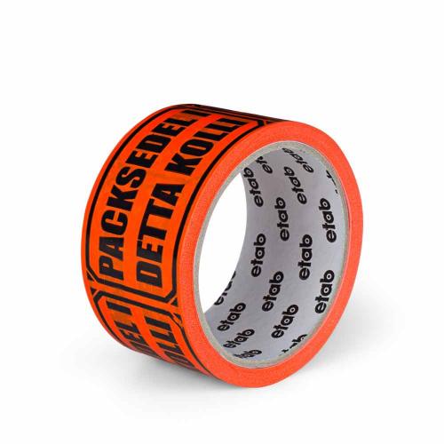 Signaltejp Packsedel i detta kolli 50 mm x 33 m fluor orange 6 rl/fp