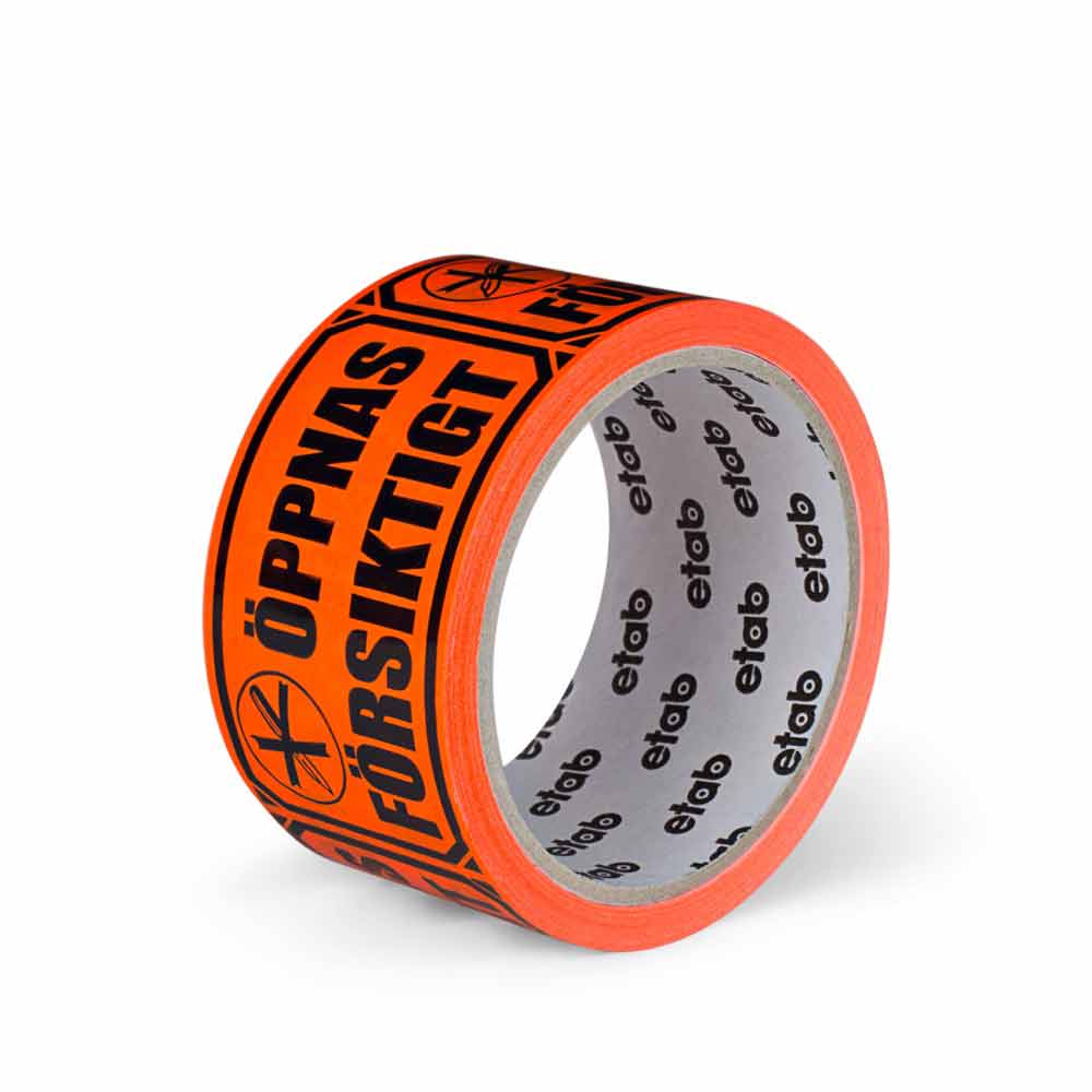 Signaltejp Öppnas försiktigt 50 mm x 33 m fluor orange 6 rl/fp