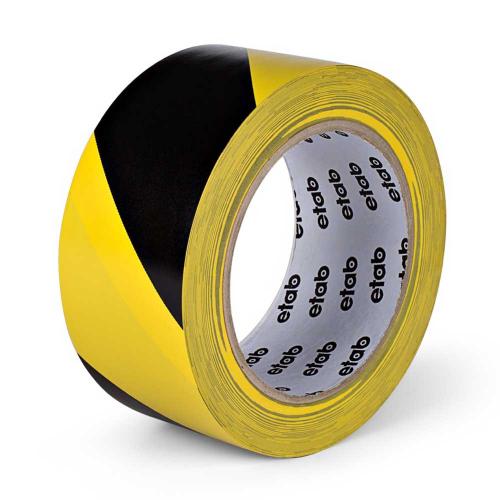 Varningstejp 75 mm x 33 m gul/svart