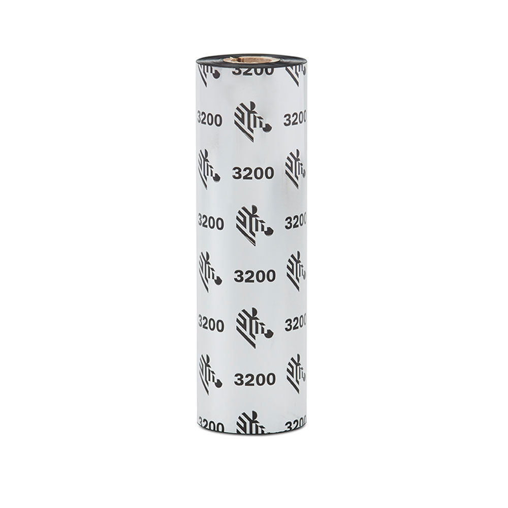 TT folie Zebra 3200 Vax/harts 110 mm x 74 m, svart, 5 rl/fp