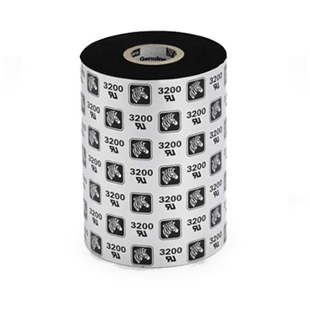 TT folie Zebra 3200 Vax/harts 110 mm x 450 m, svart, 1 rl/fp