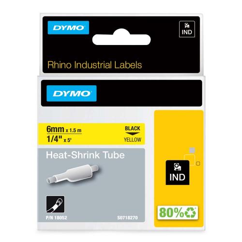 Dymo Rhino 6 mm svart på gul