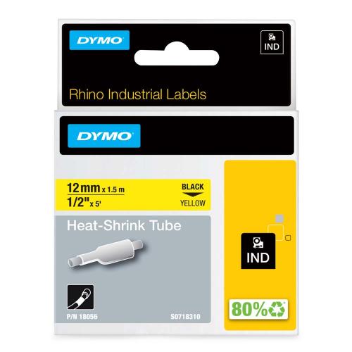 Dymo Rhino 12 mm svart på gul
