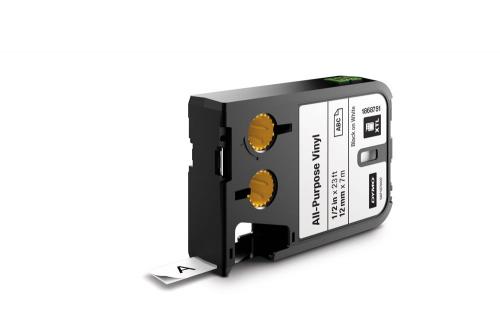 Dymo XTL 12 mm svart på vit