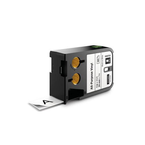 Dymo XTL 24 mm svart på vit