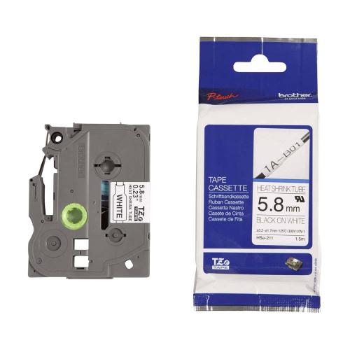 HSE-211 krympslang 5,8 mm svart på vit