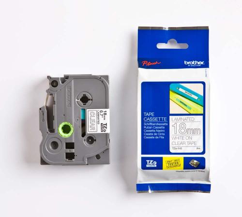 TZE-145, 18 mm vit på transparent