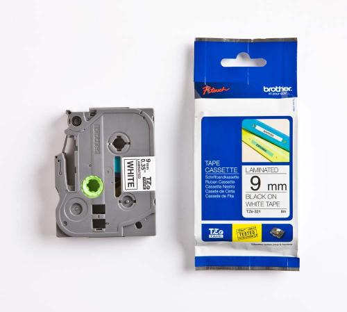 TZE-221, 9 mm svart på vit