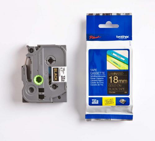 TZE-344, 18 mm guld på svart