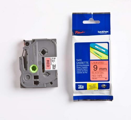 TZE-421, 9 mm svart på röd