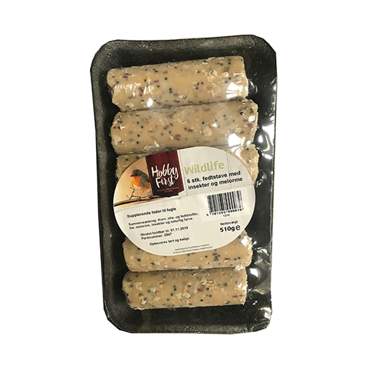 Hobby First Vildfågel Fettstav, Mjölmask/Insekt 6x90g