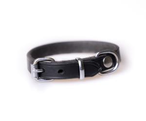 Active Canis Leather Collar 1,2×30 cm Black