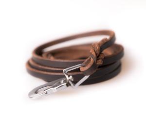Active Canis Leather Leash (pcp hook), 0,6×180 cm Brown