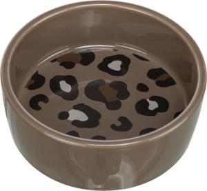 Trixie Keramikskål Leo, 0,3 l/ø 12 cm, brun