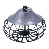 Nobby Vildfågel Foderautomat, Talgbollshållare Antracit, 17x12,5cm