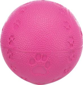 Trixie Gummiboll m pip tassavtryck 6 cm, rosa