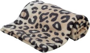Trixie  Leo filt, mjuk plysch, 100 × 70 cm, cream