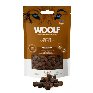 Woolf Soft Cubes Horse 100g (Singelprotein)