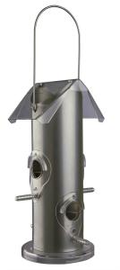 Vildfågelmatare, 14 × h25 × 14 cm, silver