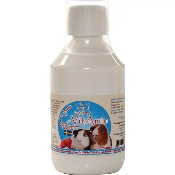 C Vitamin För Marsvin Jordgubbsmak 250ML Flytande