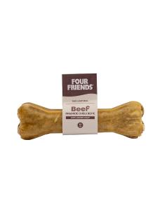 Four Friends Beef rawhide chew bone with goat 17 cm