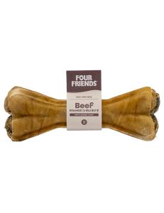 Four Friends rawhide chew bone with goat 22 cm