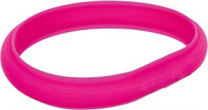 Flash light band USB, silikon, L-XL: 70 cm/30 mm, rosa