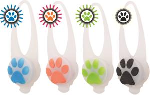 Flasher för hund, 2,4cm/8cm vit med motiv