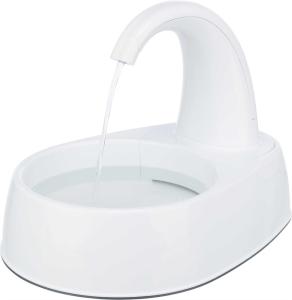 Vattenfontän Curved, plast, 2.5 l/25 × 24.5 × 35 cm, vit