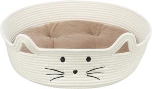 Trixie Korg för katt, rund, ø 45 cm, vit/ljusbrun