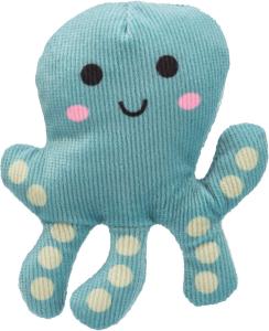 Bläckfisk, plysch, catnip, 10 cm
