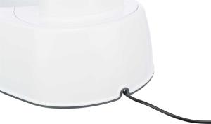 Vattenfontän Curved, plast, 2.5 l/25 × 24.5 × 35 cm, vit