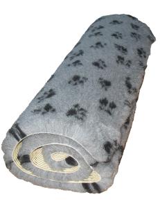 Vetbedd Grå m Tassar 100x150cm