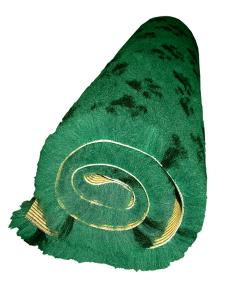 Grön fäll med tassar 75x100 cm