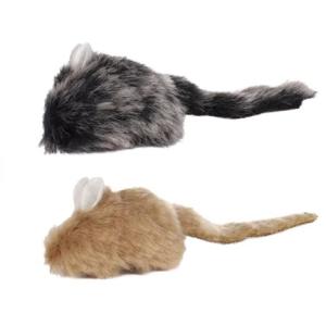 Flamingo Kattleksak Pälsmus 4-p