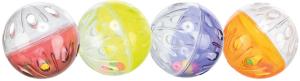 Trixie Kattleksak Plastboll med bjällra 4-pack 4,5 cm