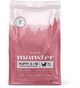 Monster Dog GF Puppy S/M Turkey/Chicken 2kg
