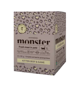 Monster Cat Kitten Beef & Game 8x85g