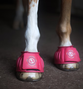 Hansbo Sport Gummiboots m Kardborre Rosa M