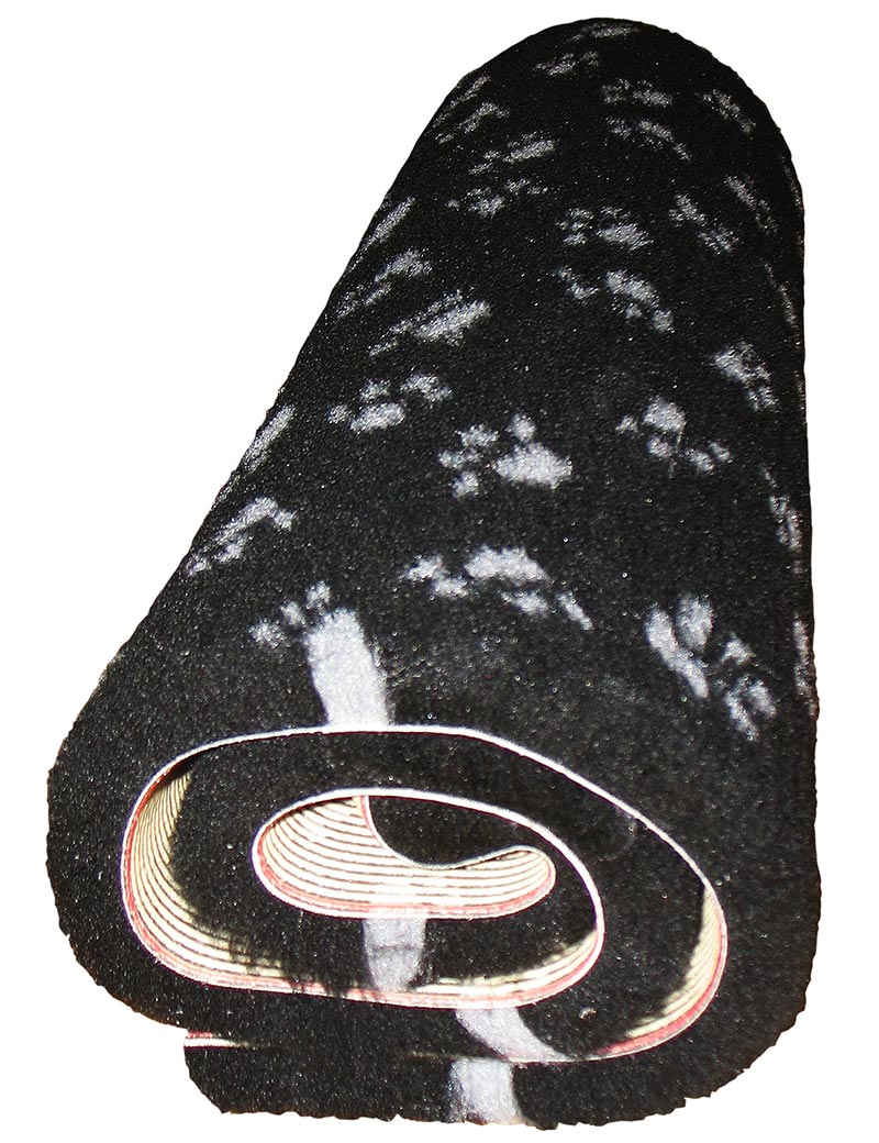 Vetbedd, Svart m tassar 75x75cm