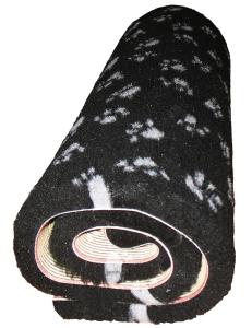 Vetbedd, Svart m Tassar 75x100cm