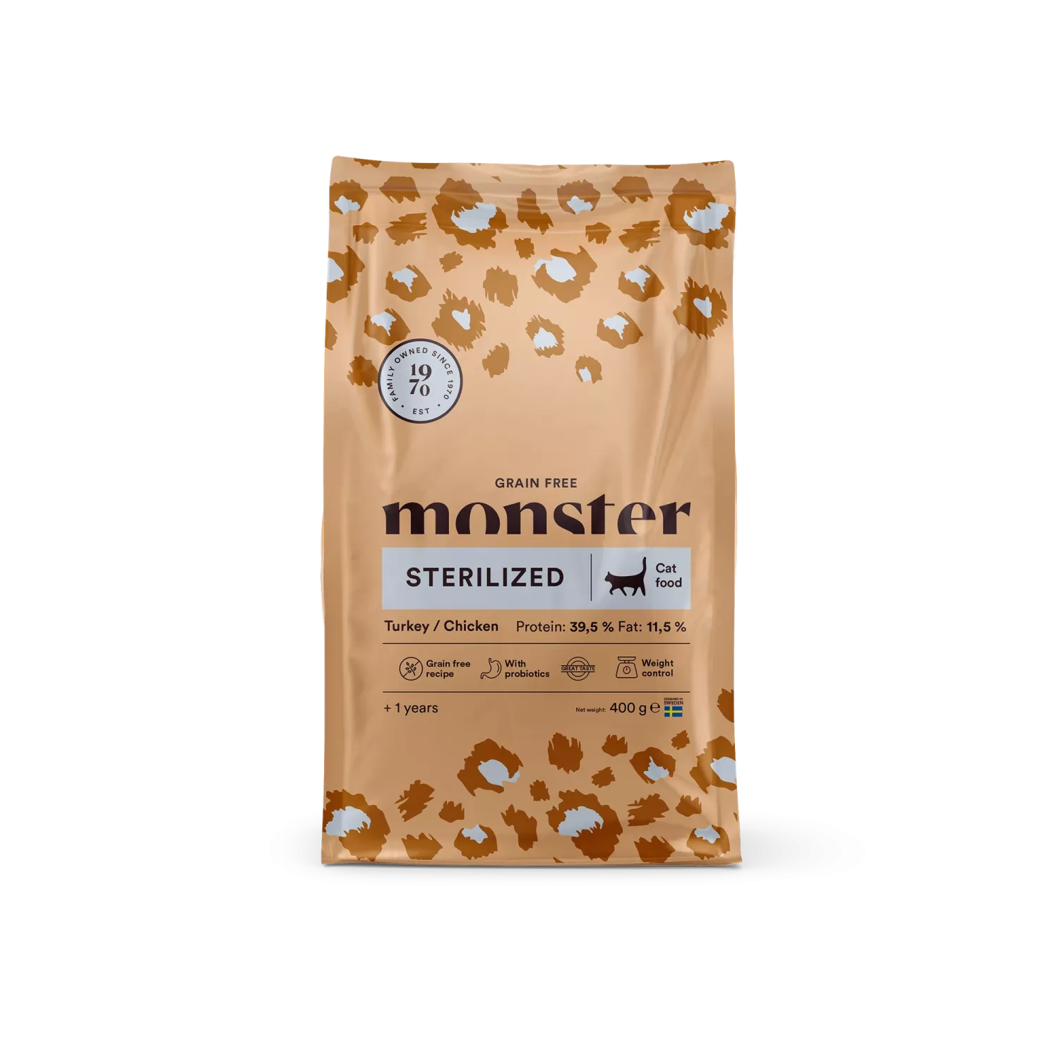 Monster Cat GF Sterilized 400g Turkey/Chick
