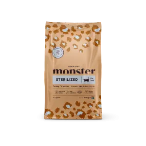 Monster Cat GF Sterilized 400g Turkey/Chick