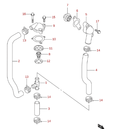 Slang termostat Suzuki
