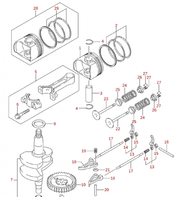 Ventilfjäder Suzuki