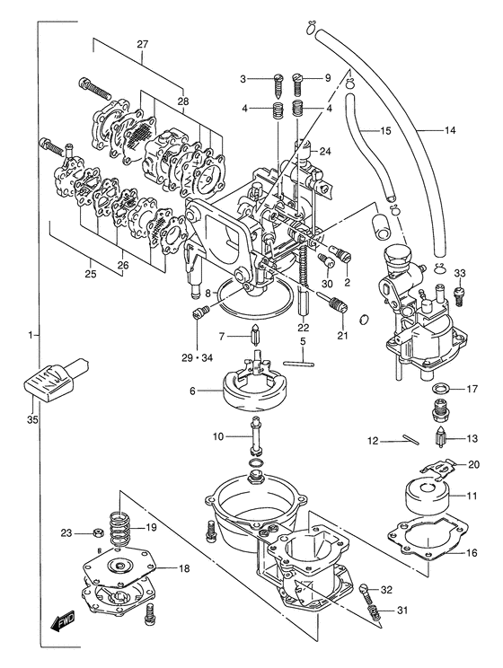 Membransats bränslepump Suzuki