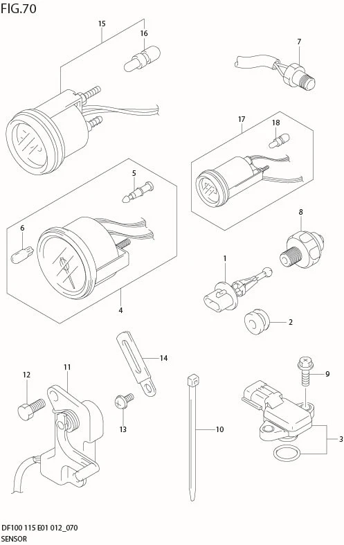 Tätning sensor Suzuki