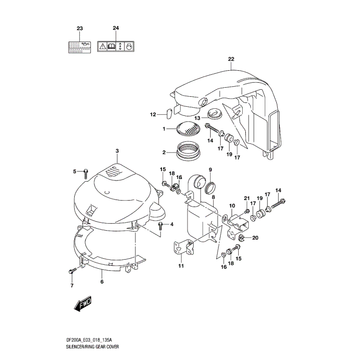 Gummitätning insug Suzuki