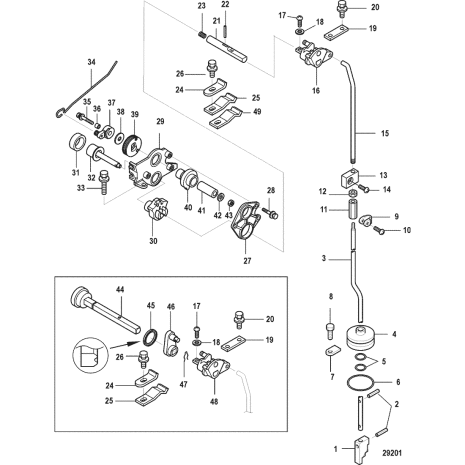 Låsning backstag Tohatsu